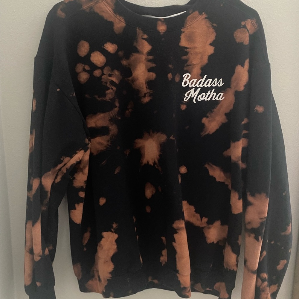 Acid wash Bad ass Motha crew neck